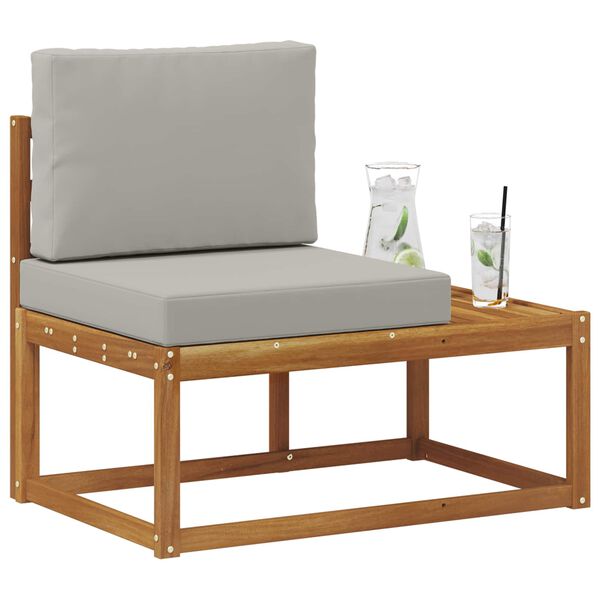 vidaXL Āra galējais dīvāns Dabiska 91 x 63 x 73 cm Cietā akācijas koks