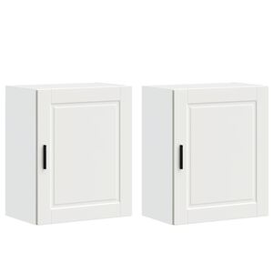 vidaXL virtuves sienas skapji 2 gab "Porto" White Engineered Wood