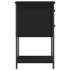 vidaXL naktsgaldiņ&scaron;, melns, 32x42x70 cm, inženierijas koks
