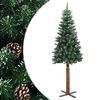 vidaXL Ziemassvētku egle ar dabīgu koku un sniegu, zaļa, 150 cm
