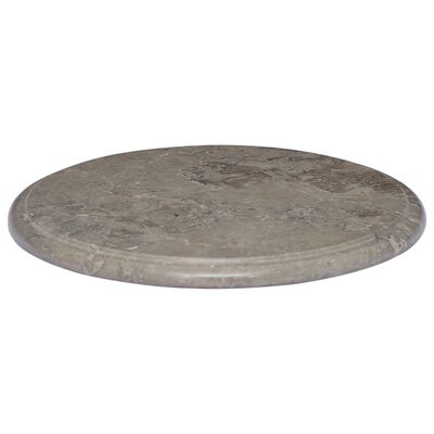 vidaXL galda virsma, Ø40x2,5 cm, pelēks marmors