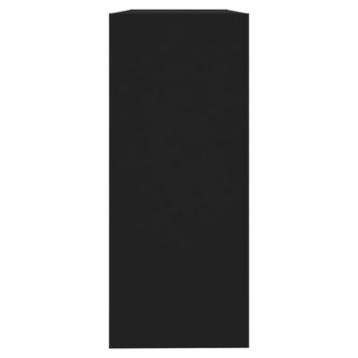 vidaXL grāmatu plaukts, aizslietnis, melns, 100x30x72 cm