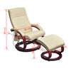 vidaXL masāžas krēsls ar kāju soliņu, krēmkrāsas mākslīgā āda