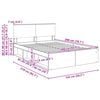 vidaXL Gultas rāmis Mākslīgā ozola 140 x 200 cm Inženierijas koks