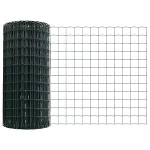 vidaXL Eiropas žogs ar stabu 10 x 0,8 m PVC pārklāts tērauds Zaļa