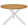 vidaXL virtuves galds, 120x75 cm, balts MDF