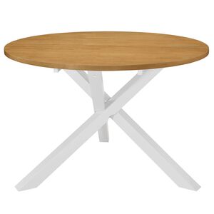 vidaXL virtuves galds, 120x75 cm, balts MDF