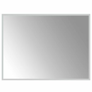 vidaXL LED vannas spogulis Caurspīdīgs 80 x 60 cm rūdīts stikls