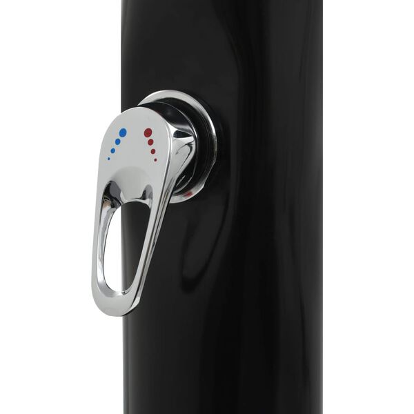 vidaXL solārā duša, melna, 214 cm, 9 L