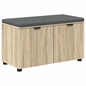 vidaXL Zāles sols ar spilvenu ar plauktu Sonoma ozols 80 x 38 x 46 cm