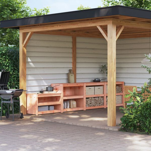 vidaXL āra virtuves skapī&scaron;i, 3 gab., Duglasa egles masīvkoks