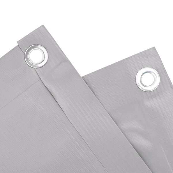 vidaXL balkona aizslietnis, PVC, 300x75 cm, pelēks