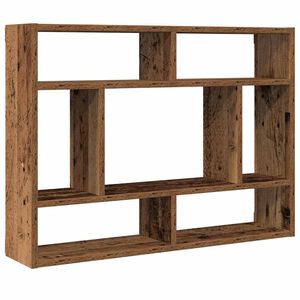 vidaXL sienas plaukts, vecs koks, 75x16x55 cm, inženierkoks