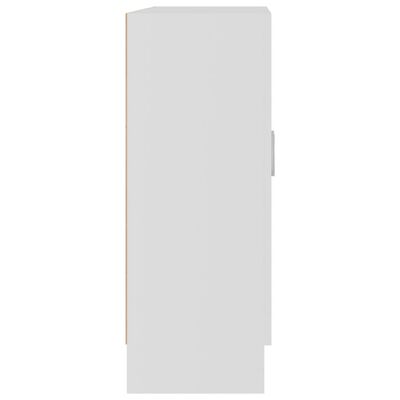 vidaXL vitrīna, balta, 82,5x30,5x80 cm, skaidu plāksne