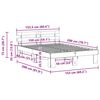 vidaXL Gultas rāmis Dabiska 150 x 200 cm Ciets priedes koks