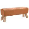 vidaXL sols 110 x 30 x 45 cm Īsta āda Brūna