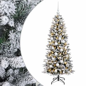 vidaXL Mākslīgā Ziemassvētku egle ar bumbiņu 120 cm 150 LED