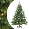 vidaXL Mākslīgā Ziemassvētku eglīte su 150 LED Zaļa 150 cm PE un PVC