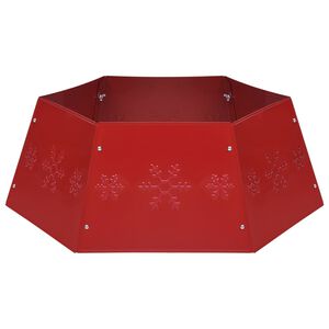 vidaXL Ziemassvētku egles pamatnes pārsegs, sarkans, &Oslash;68x25 cm