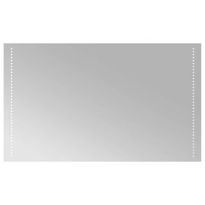 vidaXL LED vannas spogulis Caurspīdīgs 100 x 60 cm rūdīts stikls