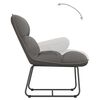 vidaXL atpūtas krēsls, metāla rāmis, gaiši pelēks samts
