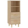 vidaXL kumode, ozolkoka krāsa, 34,5x34x90 cm, inženierijas koks