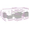 vidaXL 8-daļīgs dārza dīvāna komplekts, matrači, bē&scaron;a PE rotangpalma