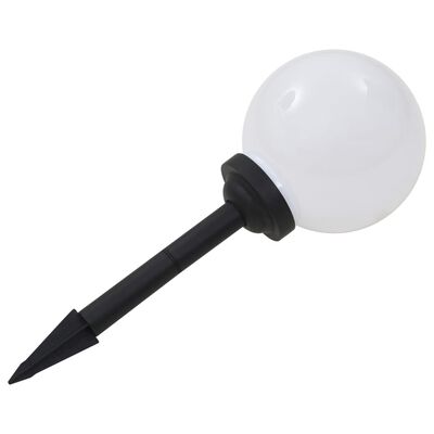 vidaXL sfēriskas āra LED solārās lampas, 3 gab., 20 cm, RGB, baltas