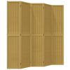 vidaXL 5-paneļu istabas aizslietnis, brūns, paulonijas masīvkoks