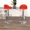 vidaXL bāra krēsli, 2 gab., sarkana mākslīgā āda