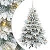 vidaXL Mākslīgā Ziemassvētku eglīte su 150 LED Balts 150 cm PE un PVC