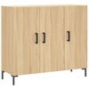vidaXL kumode, ozolkoka krāsa, 90x34x80 cm, inženierijas koks