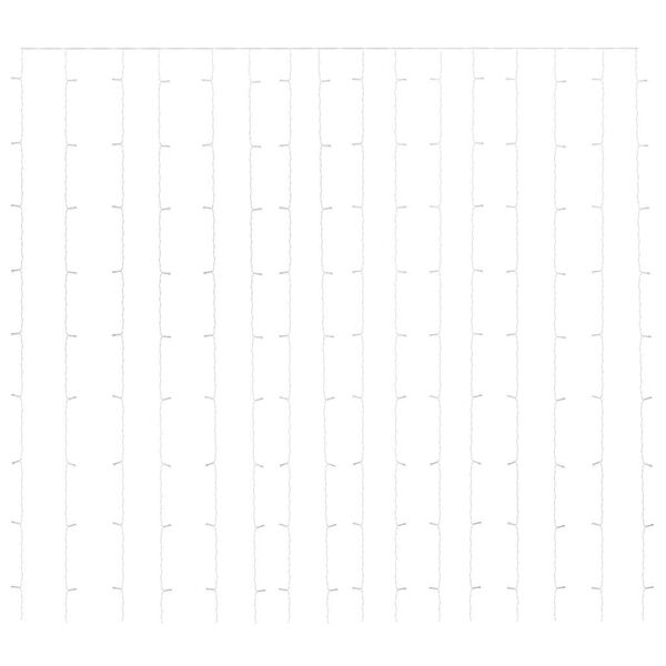 vidaXL LED lampiņu aizkars, 3x3 m, 300 LED, zils, 8 funkcijas