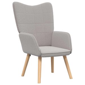 vidaXL atpūtas krēsls Gai&scaron;i pelēks 62 x 67 x 95,5 cm &Scaron;erpa Audums