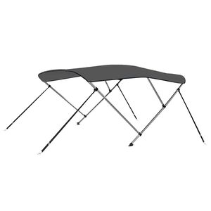 vidaXL trīsloku motorlaivas jumts, pelēks, 183x140x137 cm