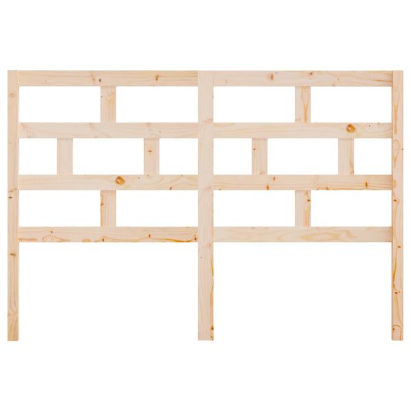 vidaXL gultas galvgalis, 141x4x100 cm, priedes masīvkoks