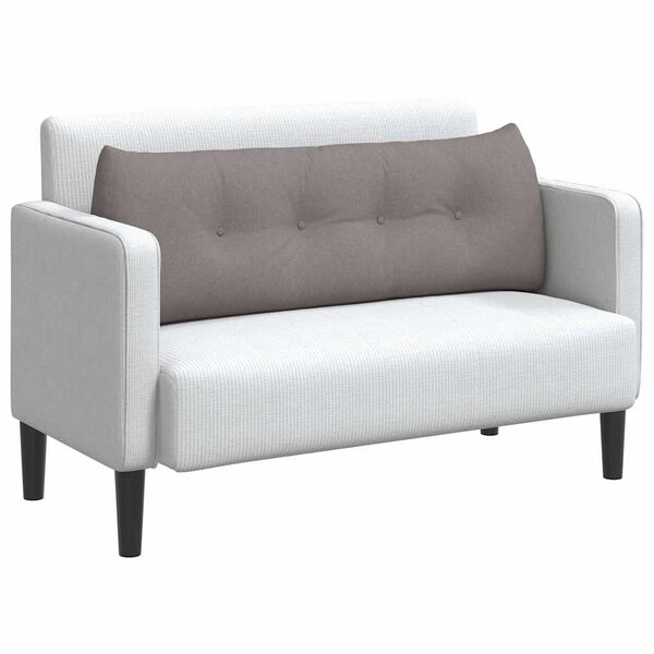 vidaXL Atpakaļ spilvens Pelēkbrūna 140 x 24 x 50 cm audums