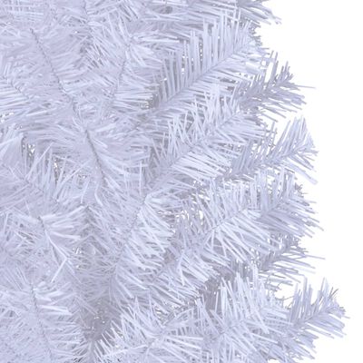 vidaXL mākslīgā Ziemassvētku egle, biezi zari, balta, 210 cm, PVC