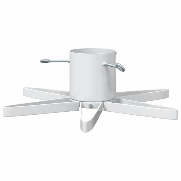 vidaXL Ziemassvētku eglītes statīvs Balts 50 x 50 x 15,5 cm Tērauds