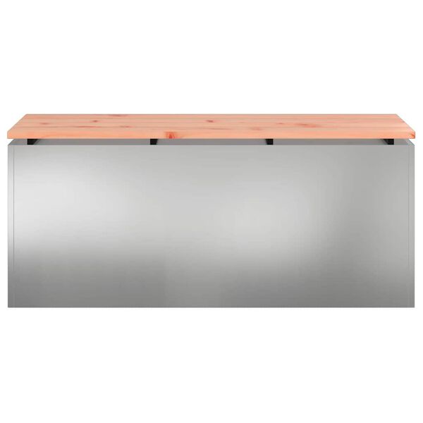 vidaXL Dārza sols Sudraba 100 x 40 x 43 cm Cinkots tērauds