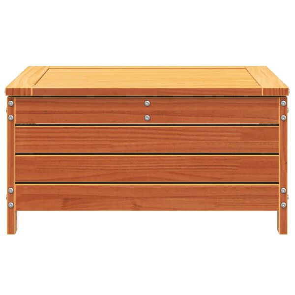 vidaXL dārza soliņ&scaron; ar matraci, vaska brūnas priedes masīvkoks