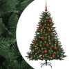 vidaXL Mākslīgā Ziemassvētku egle ar bumbiņu 120 cm 150 LED