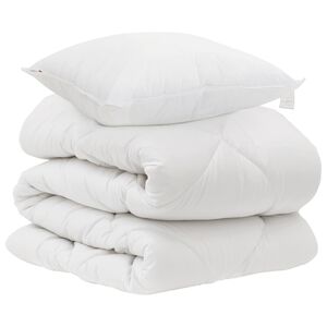 vidaXL Sega ar spilvenu 2 pcs Balts Mikro&scaron;ķiedra
