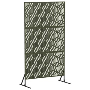 vidaXL Privātuma ekrāns 100 x 50 x 180 cm Tērauds Olīvu zaļ&scaron;
