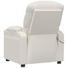 vidaXL masāžas krēsls, paceļams, krēmkrāsas mākslīgā āda