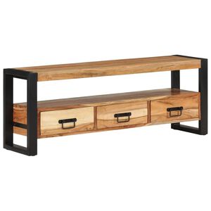 vidaXL TV skapītis, 120x30x45 cm, akācijas masīvkoks