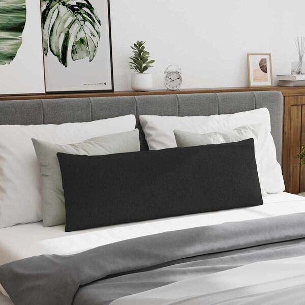 vidaXL Dīvāna spilveni 2 pcs Melna 120 x 40 cm audums