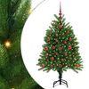 vidaXL Ziemassvētku eglīte su 150 LED ar statīvu Zaļa 120 cm PE