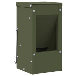 vidaXL Tru&scaron;u barotājs Olīvu zaļ&scaron; 12,5 x 12,5 x 25 cm 1,5 kg