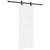 vidaXL Slīdo&scaron;ās durvis 78 x 202 cm Inženierijas koks Balta un melna